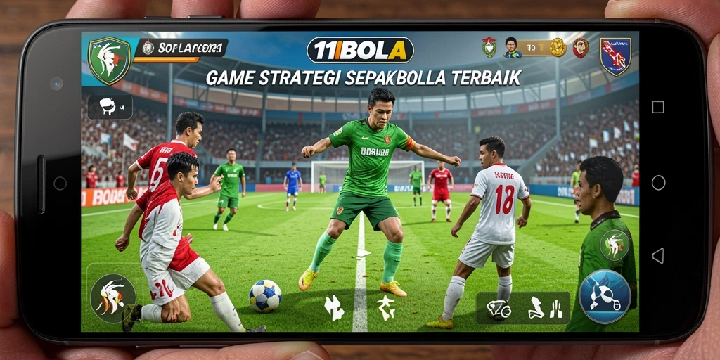 Screenshot gameplay 11BOLA saat manajemen tim sepak bola.