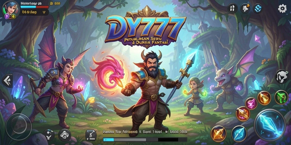 Tampilan gameplay menarik dalam DY777 yang menantang.