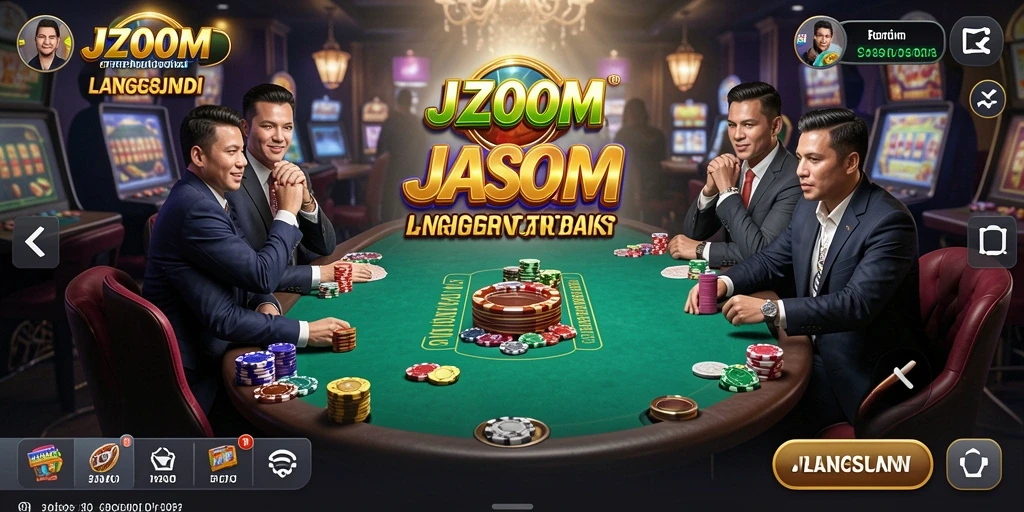 Screenshot permainan J200M menampilkan dealer profesional dan gameplay Live Casino yang seru.