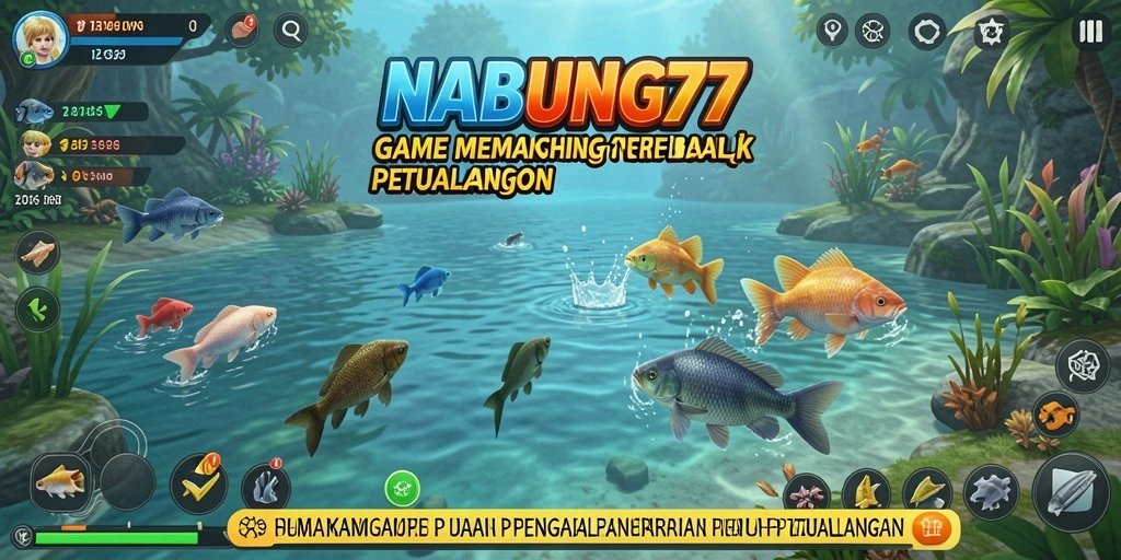 Screenshot NABUNG77 menampilkan keseruan memancing dengan grafis yang indah.