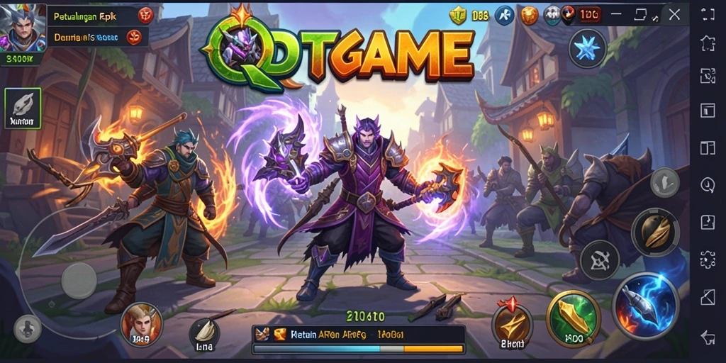 Tampilan menakjubkan saat beraksi dalam QTGAME dengan pertarungan seru.