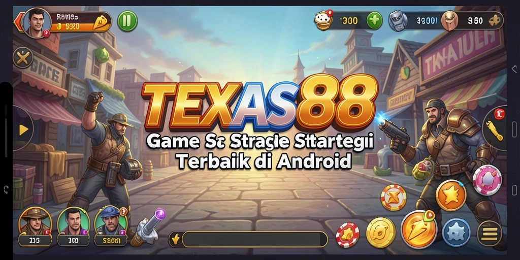 Screenshot utama TEXAS88 dengan tampilan pertempuran seru dan strategi.